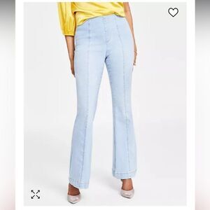 I.N.C. International Concepts Women's High Rise Flared Pull-On Jeans